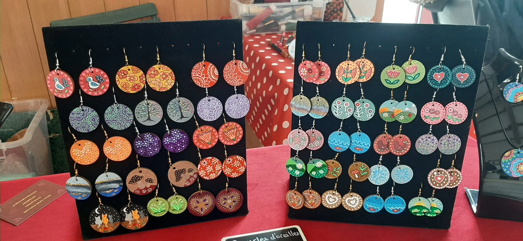 Boucles d'oreilles en bois