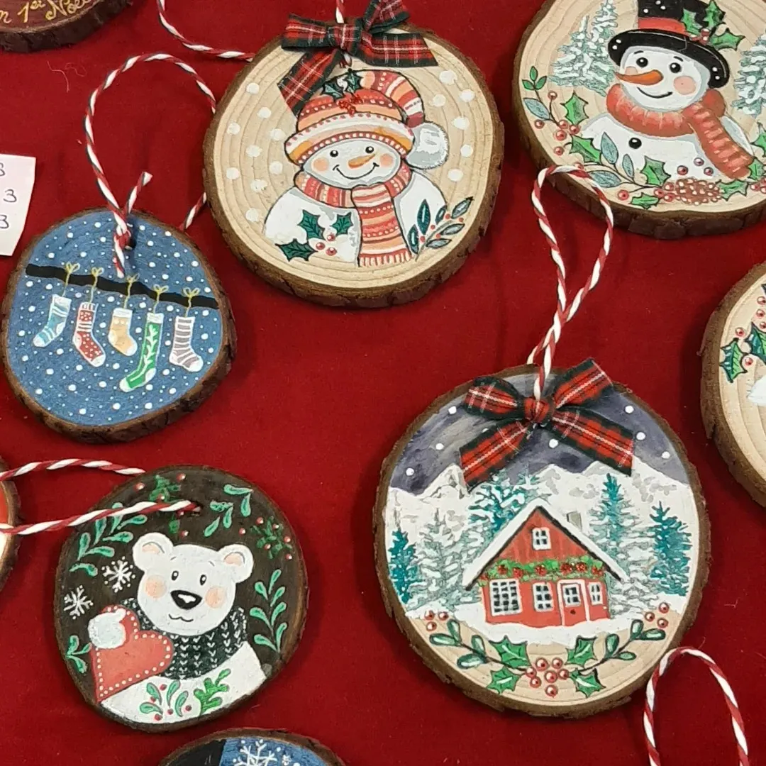 Rondins de Noël - Bonhommes de neige